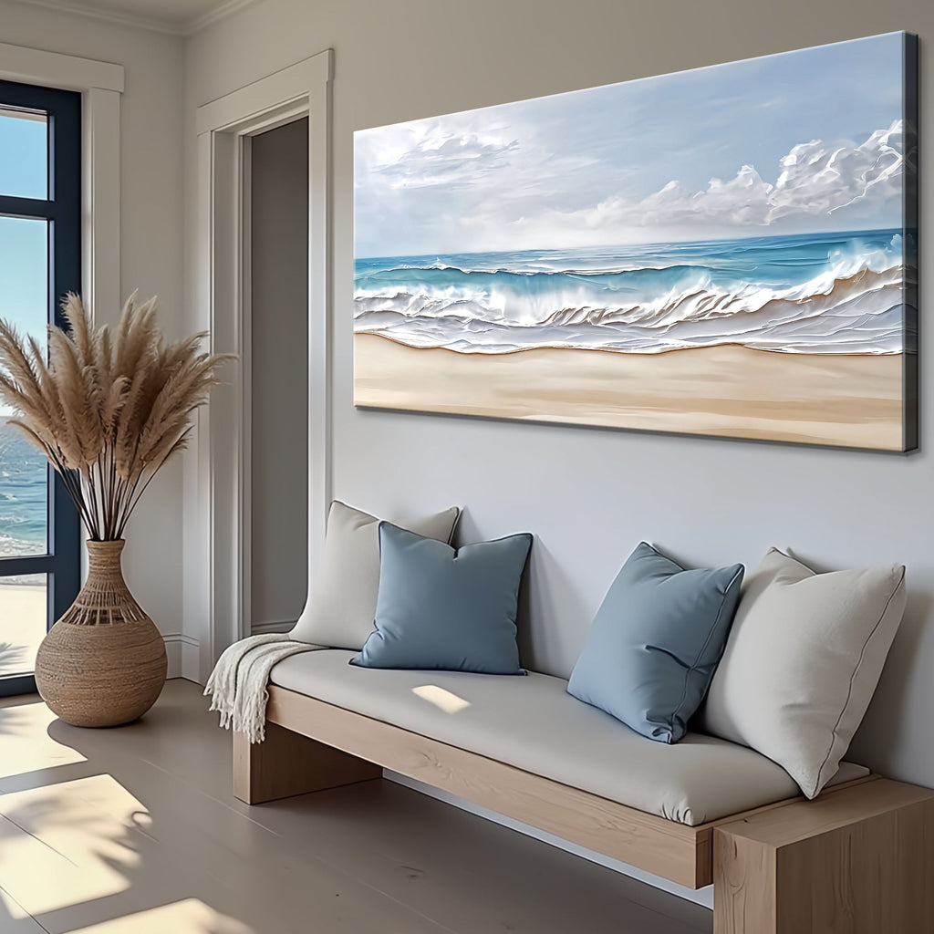 Serene Ocean Wave Coastal Vii wall art with nature-inspired artwork - product view 2