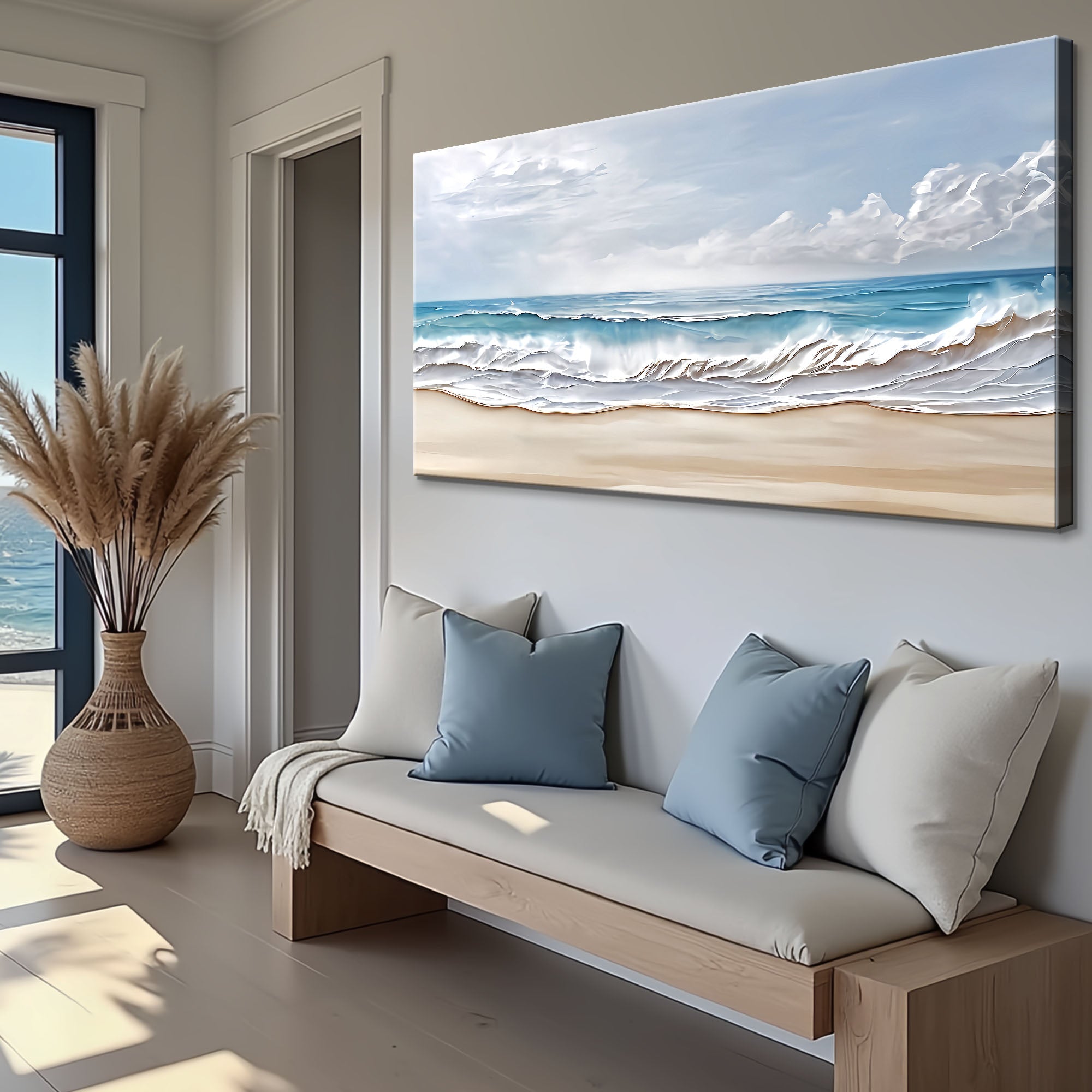 Serene Ocean Wave Coastal Vii wall art with nature-inspired artwork - product view 2
