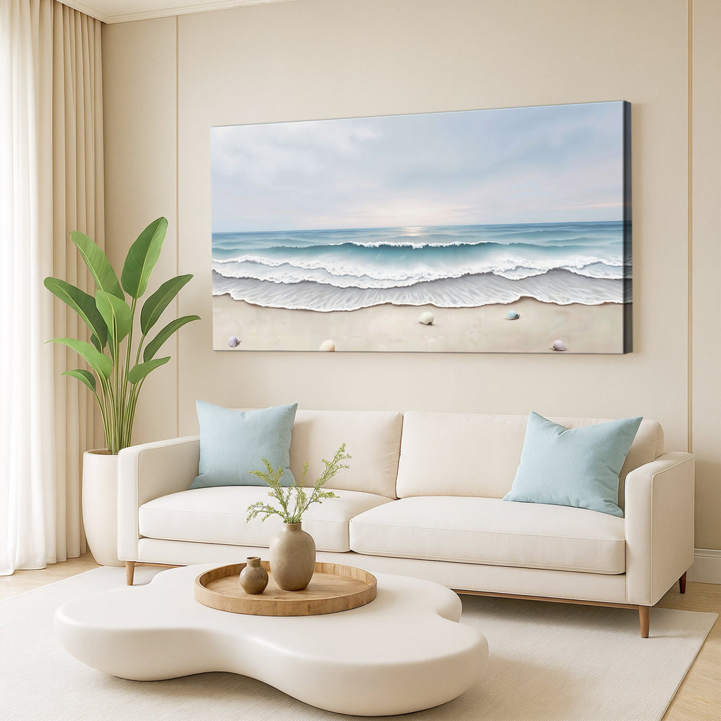 Serene Ocean Wave Coastal Iii wall art with nature-inspired artwork - product view 2