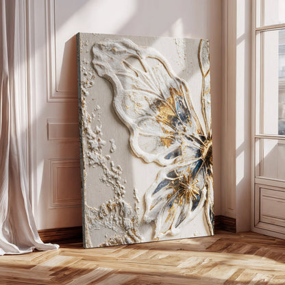 Half Butterfly wall art with nature-inspired artwork - product view 4