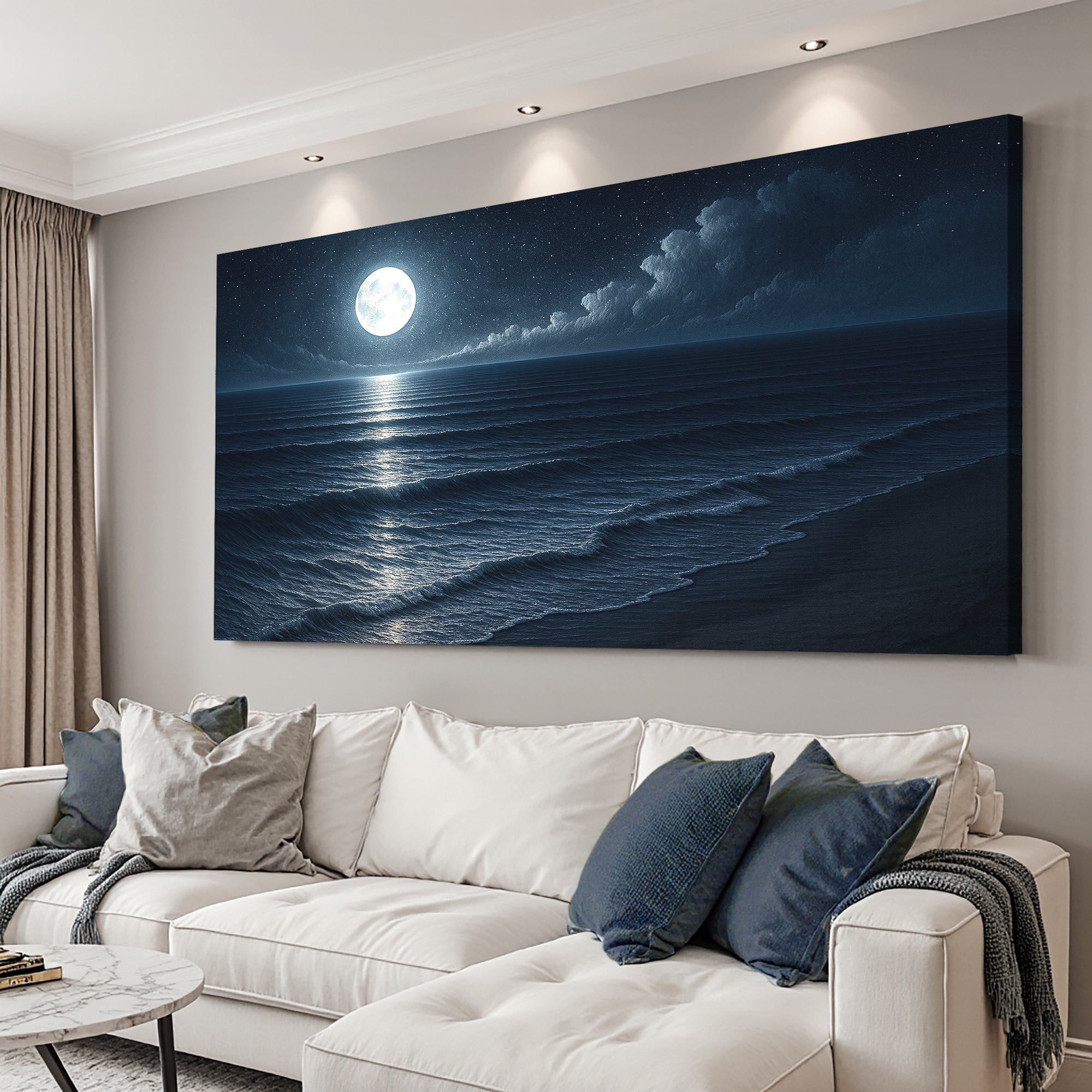 Beach Shoreline Coastal wall art with nature-inspired artwork - product view 4