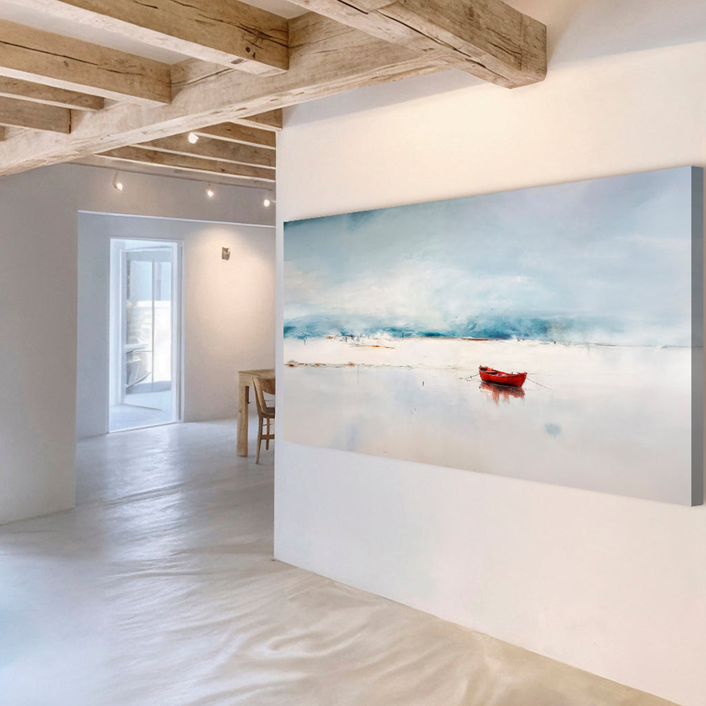Misty Morning Abstract wall art with nature-inspired artwork - product view 2