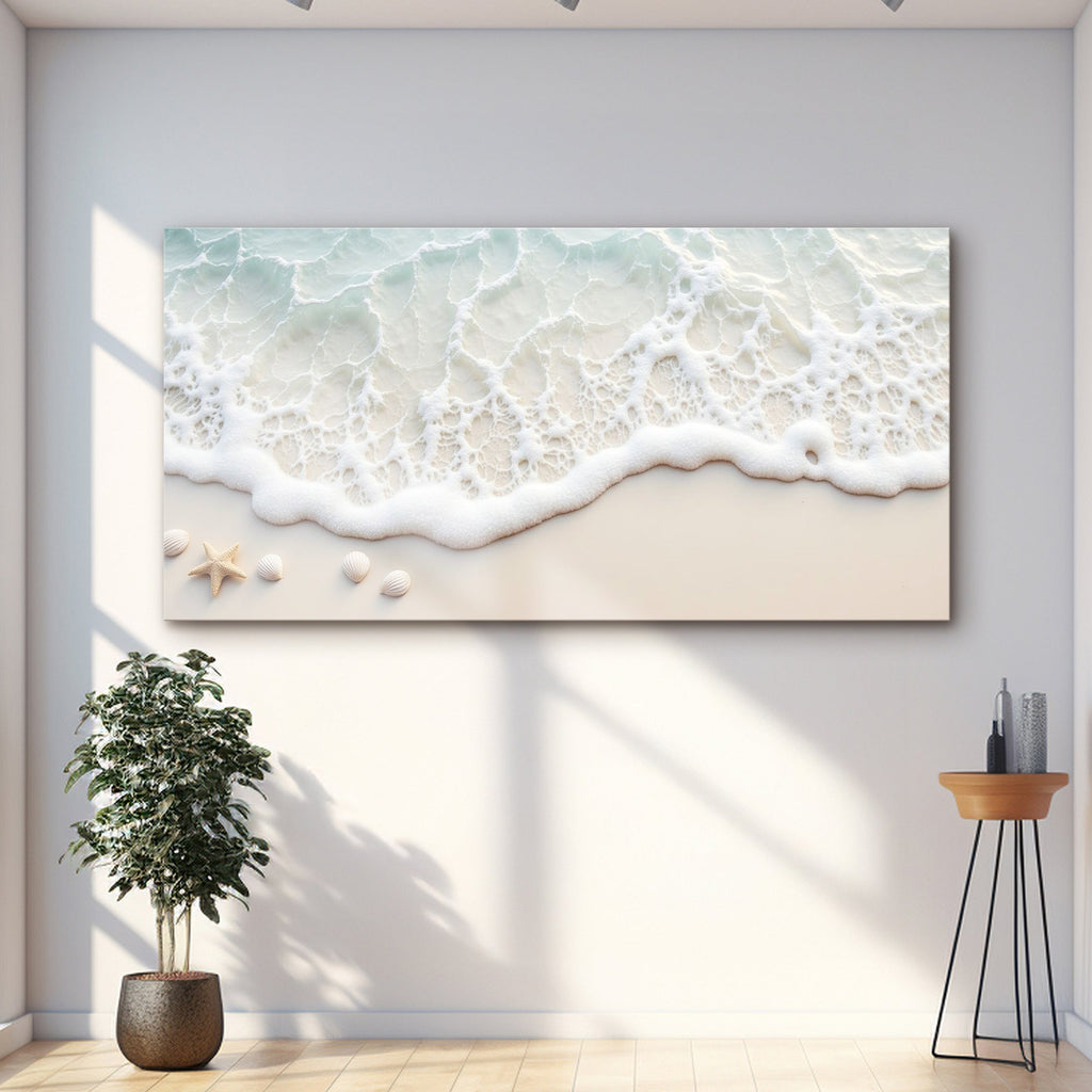 Serene Ocean Wave Coastal X wall art with nature-inspired artwork - product view 2