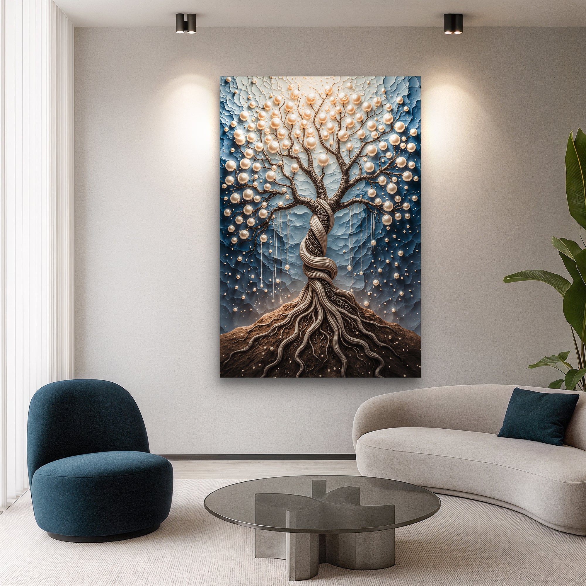 The Pearl Tree wall art with nature-inspired artwork - product view 3