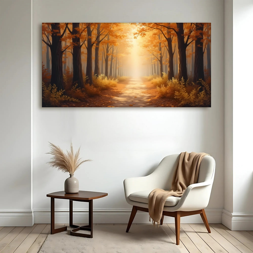 Abstract Forest Landscape wall art with nature-inspired artwork - product view 2