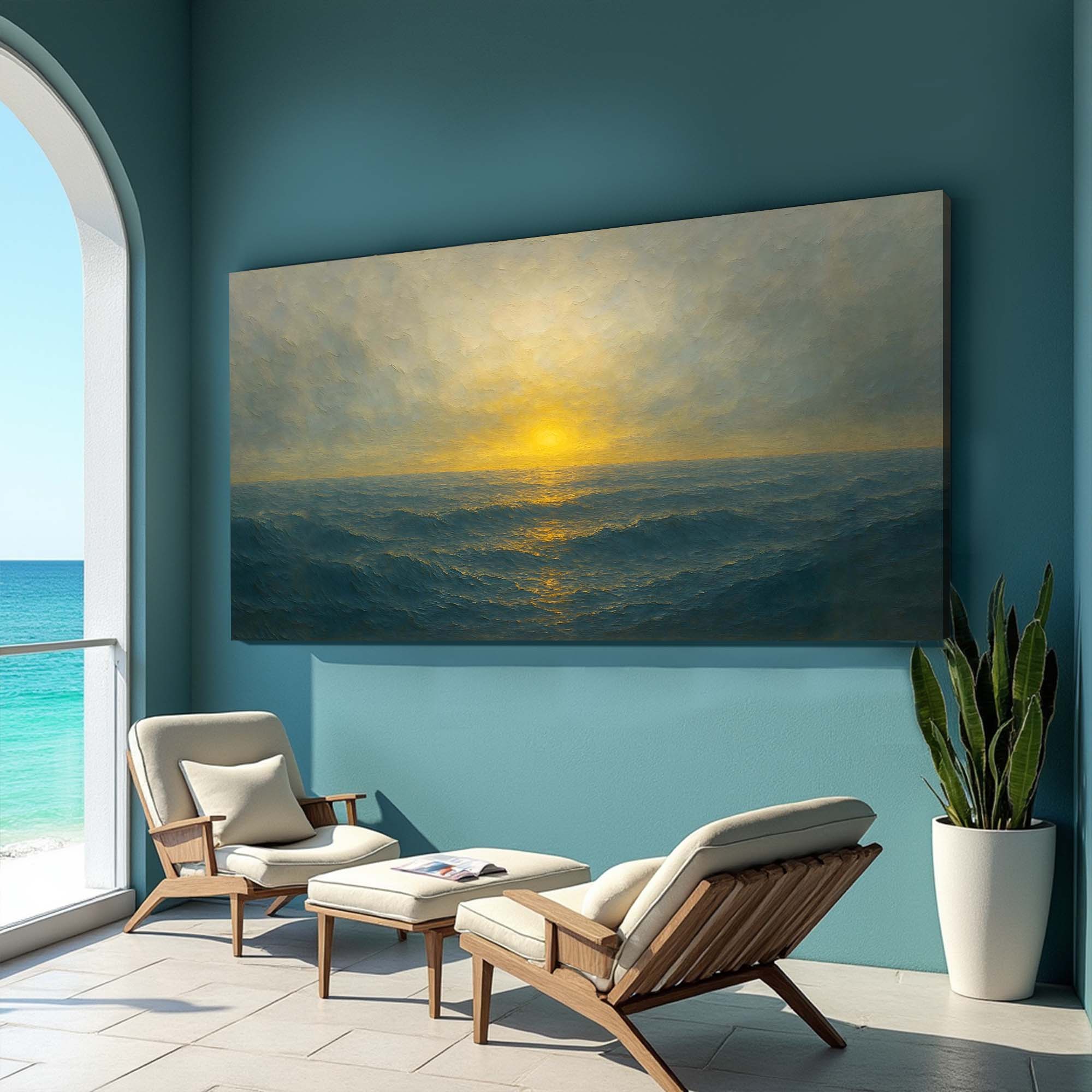 Waterscape Abstract Iv wall art with nature-inspired artwork - product view 2