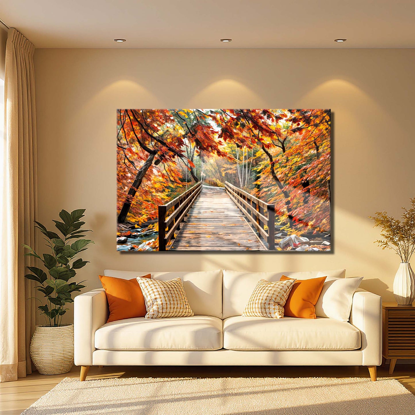 Crossing Autumn wall art with nature-inspired artwork - product view 4