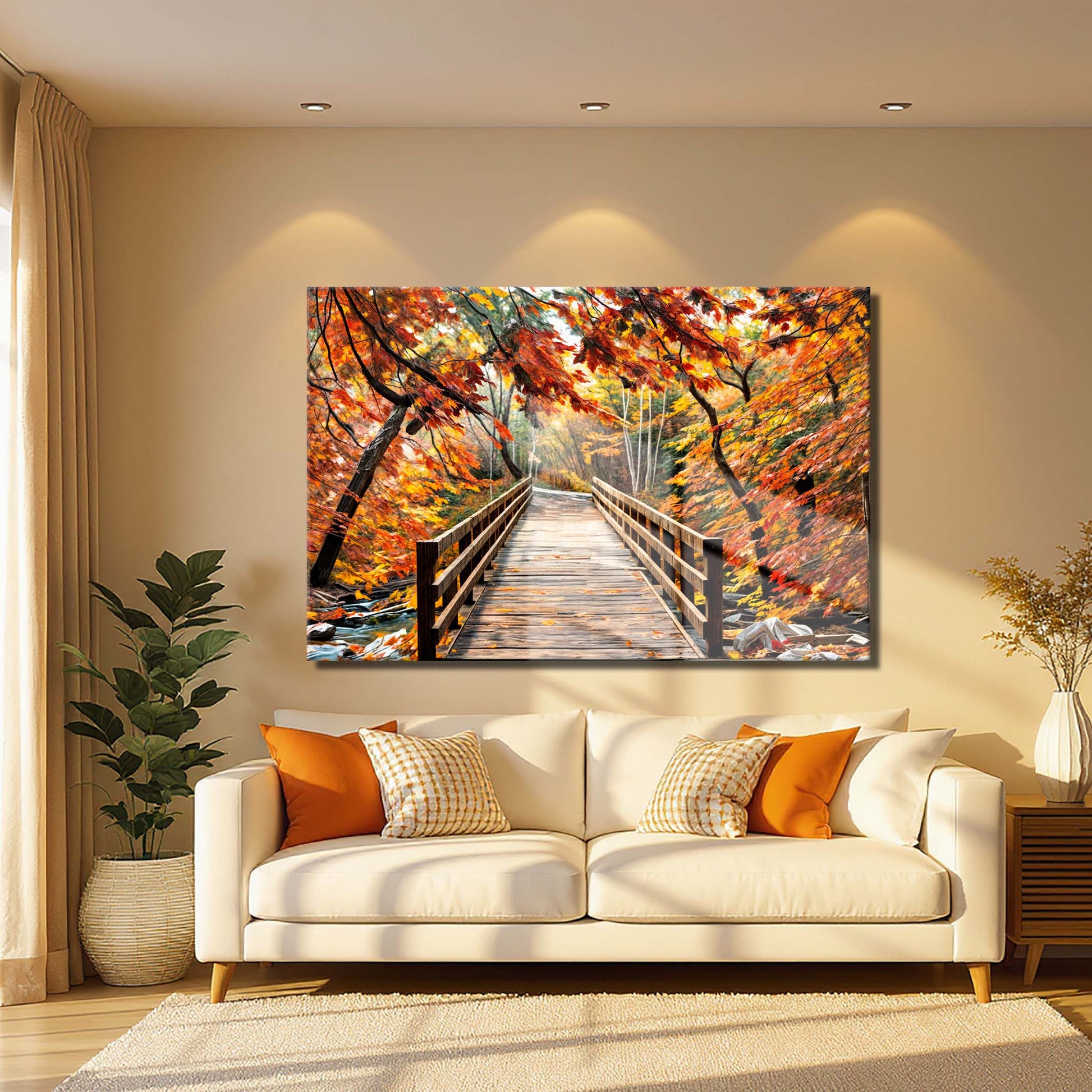 Crossing Autumn wall art with nature-inspired artwork - product view 4