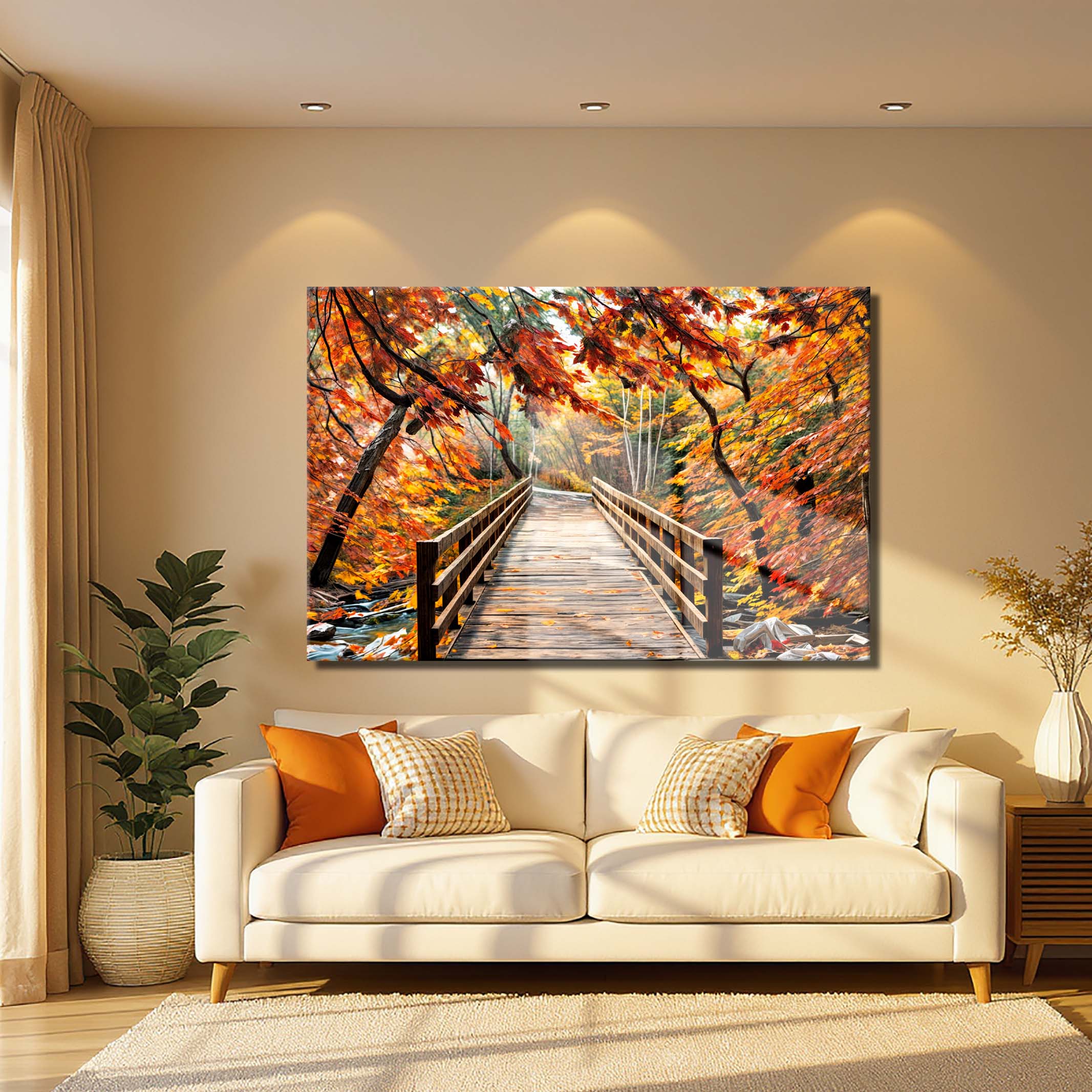 Crossing Autumn wall art with nature-inspired artwork - product view 4