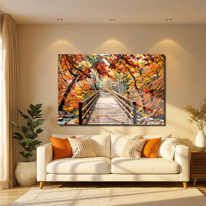 Crossing Autumn wall art with nature-inspired artwork - product view 4