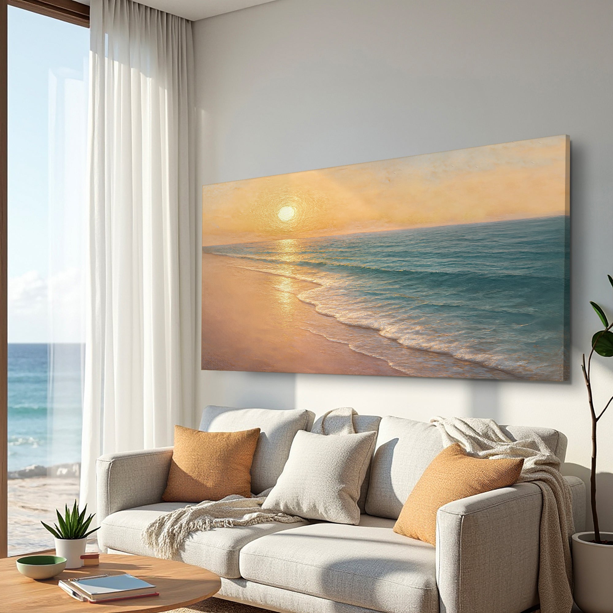 Beach Shoreline Coastal Iv wall art with nature-inspired artwork - product view 2