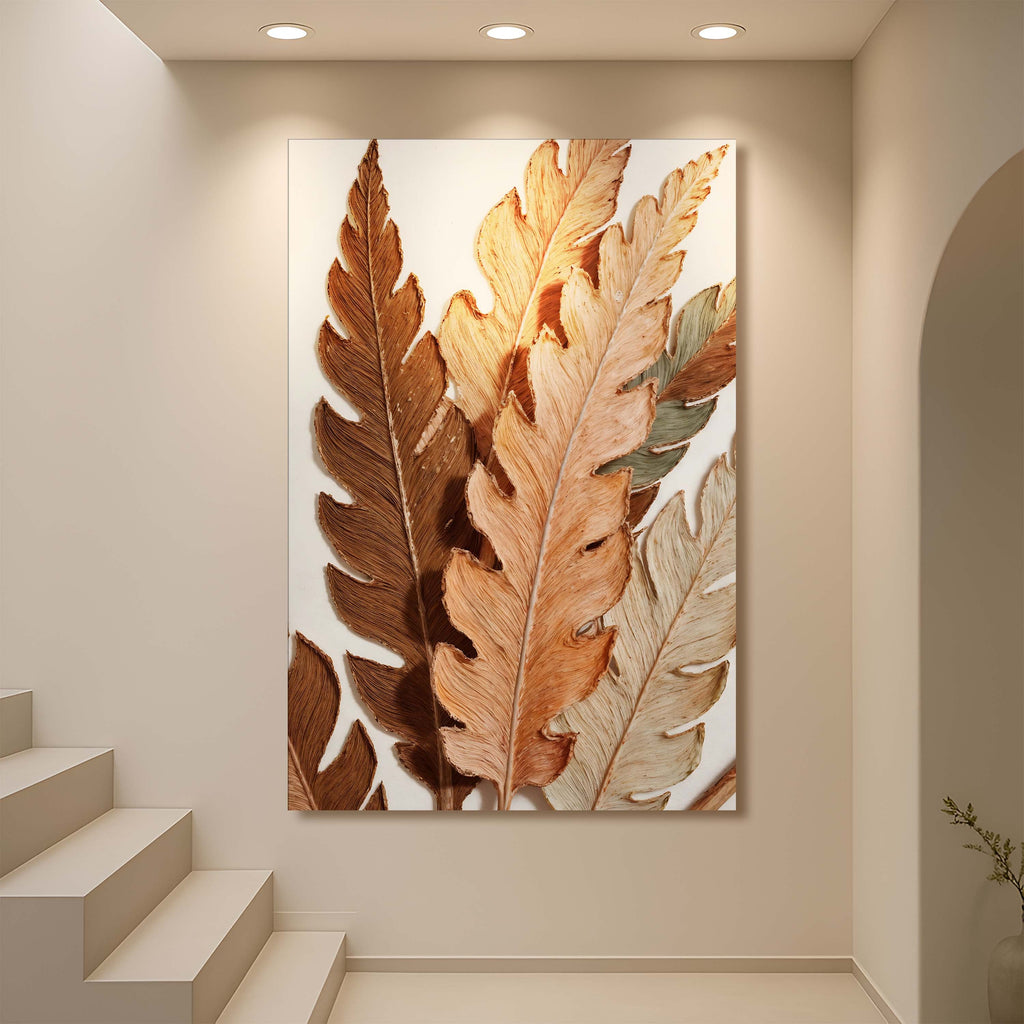 Abstract Autum Leaves wall art with nature-inspired artwork - product view 5