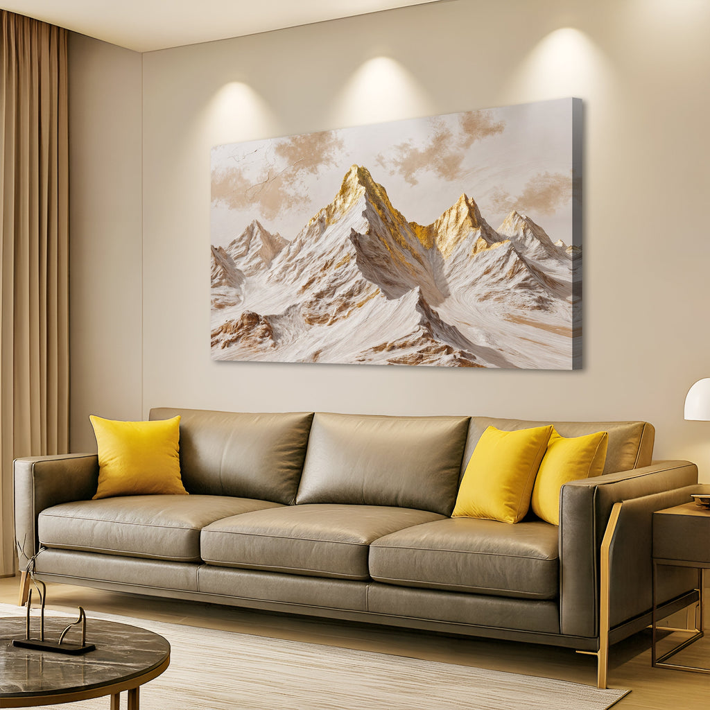 Golden Peaks wall art with nature-inspired artwork - product view 2