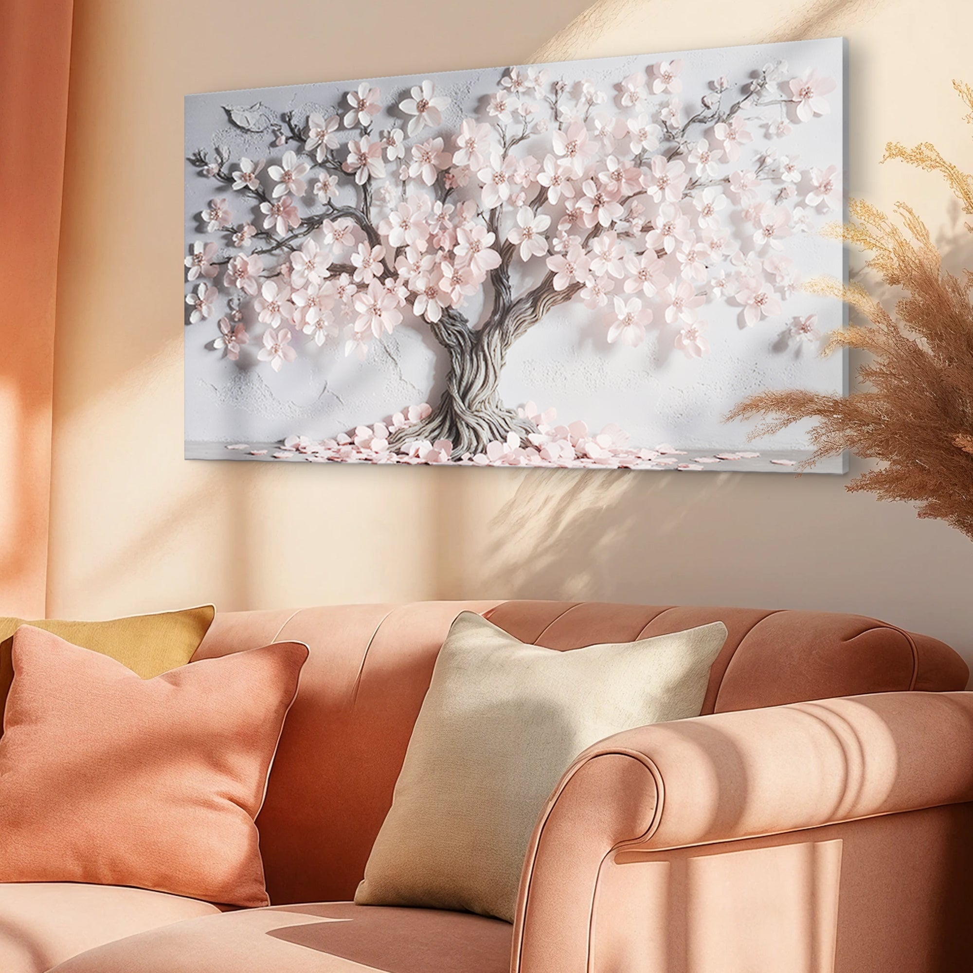 Pastel Blossom Awakening wall art with nature-inspired artwork - product view 2