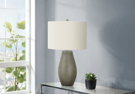 Gray Resin Table Lamp
