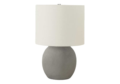 Gray Textured Concrete Table Lamp