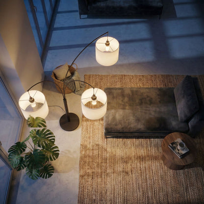 3 Arm Arc Oil-Rubbed Bronze Floor Lamp