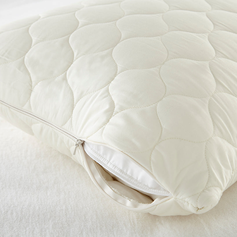 Organic Cotton Quilted Pillow Protectors pillow cover with nature-inspired artwork - product view 3