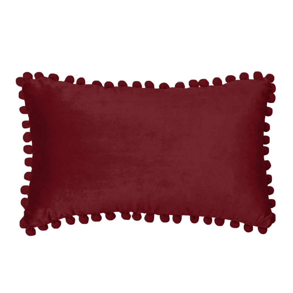 12''x20'' Velvet Pom pillow cover with nature-inspired artwork - product view 3