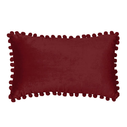 12''x20'' Velvet Pom pillow cover with nature-inspired artwork - product view 3