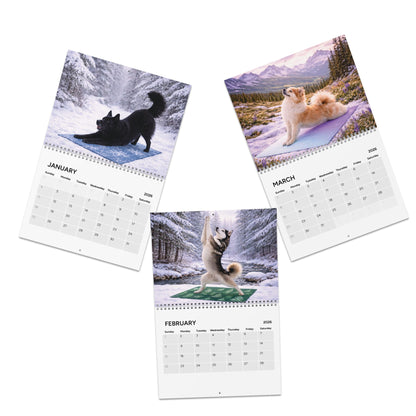 Dog Yoga Calendar () calendar with nature-inspired artwork - product view 3