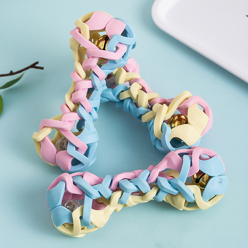 Dog Toy Macaron Woven Toy uncategorized / needs cleanup with nature-inspired artwork - product view 3