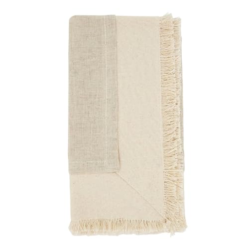 Double-Layer Fringe Cotton Blend Cloth Napkins 20" W X 20" L, Set of 4