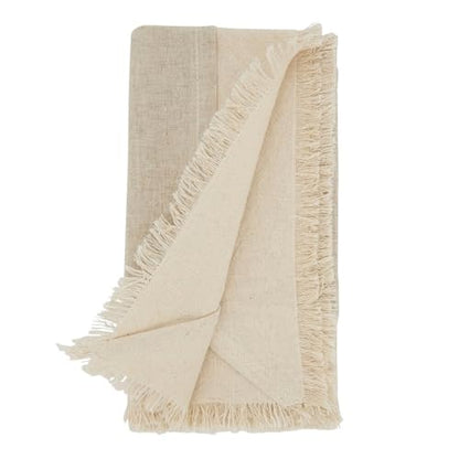 Double-Layer Fringe Cotton Blend Cloth Napkins 20" W X 20" L, Set of 4