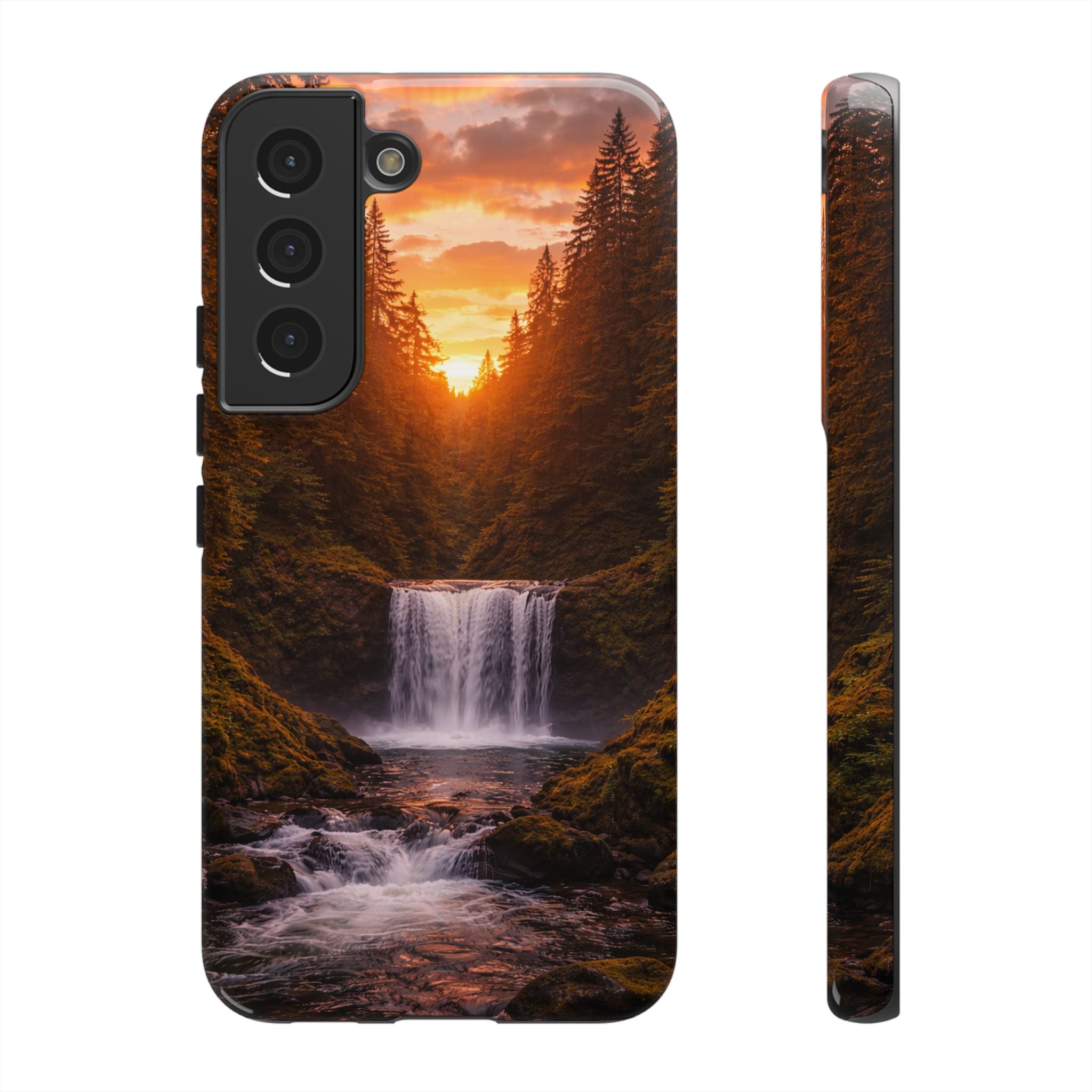 Evergreen Waterfall Phone Case phone case with nature-inspired artwork - product view 22