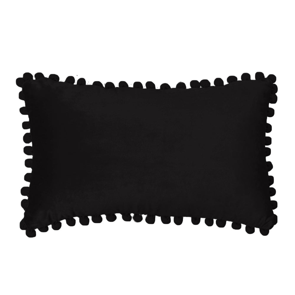 12''x20'' Velvet Pom pillow cover with nature-inspired artwork - product view 4
