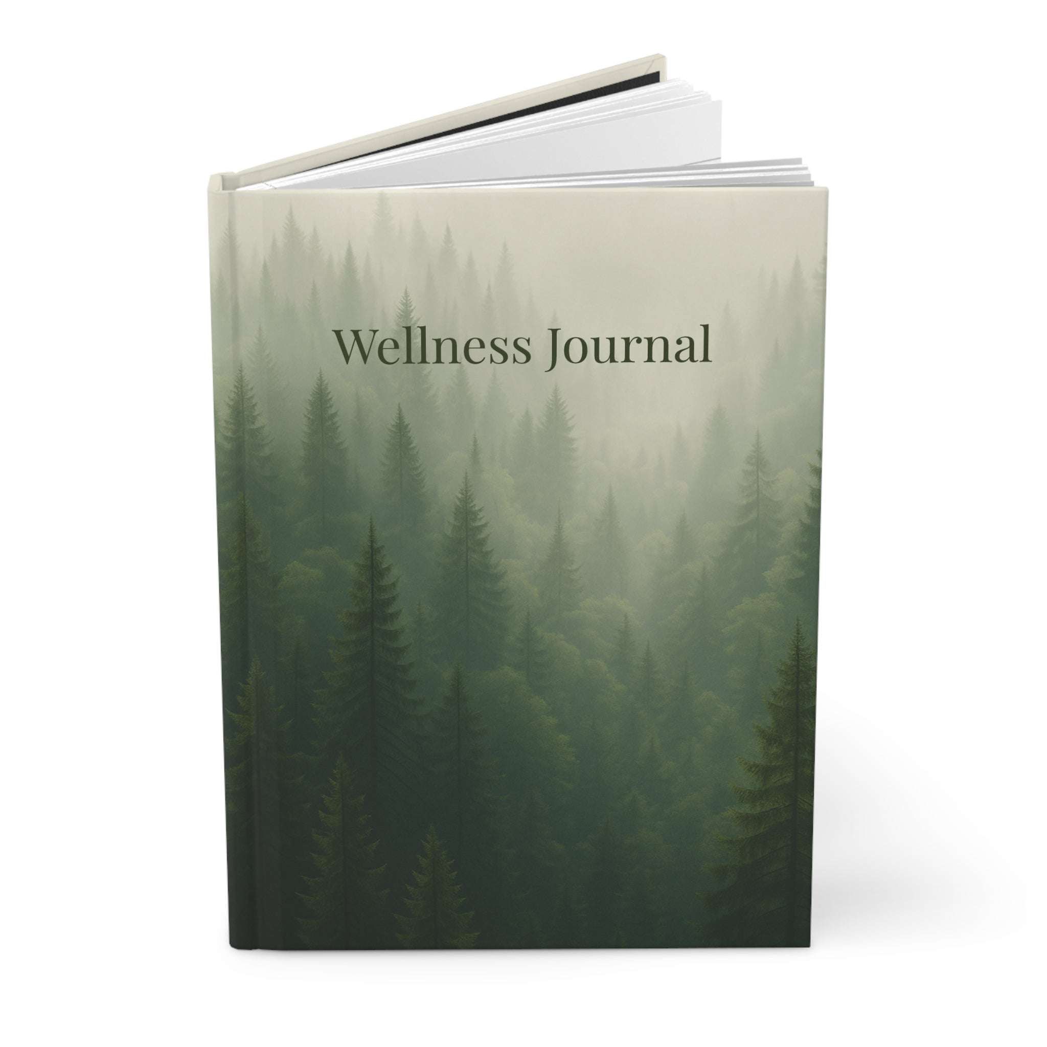 Misty Pine Forest Wellness journal with nature-inspired artwork - product view 4