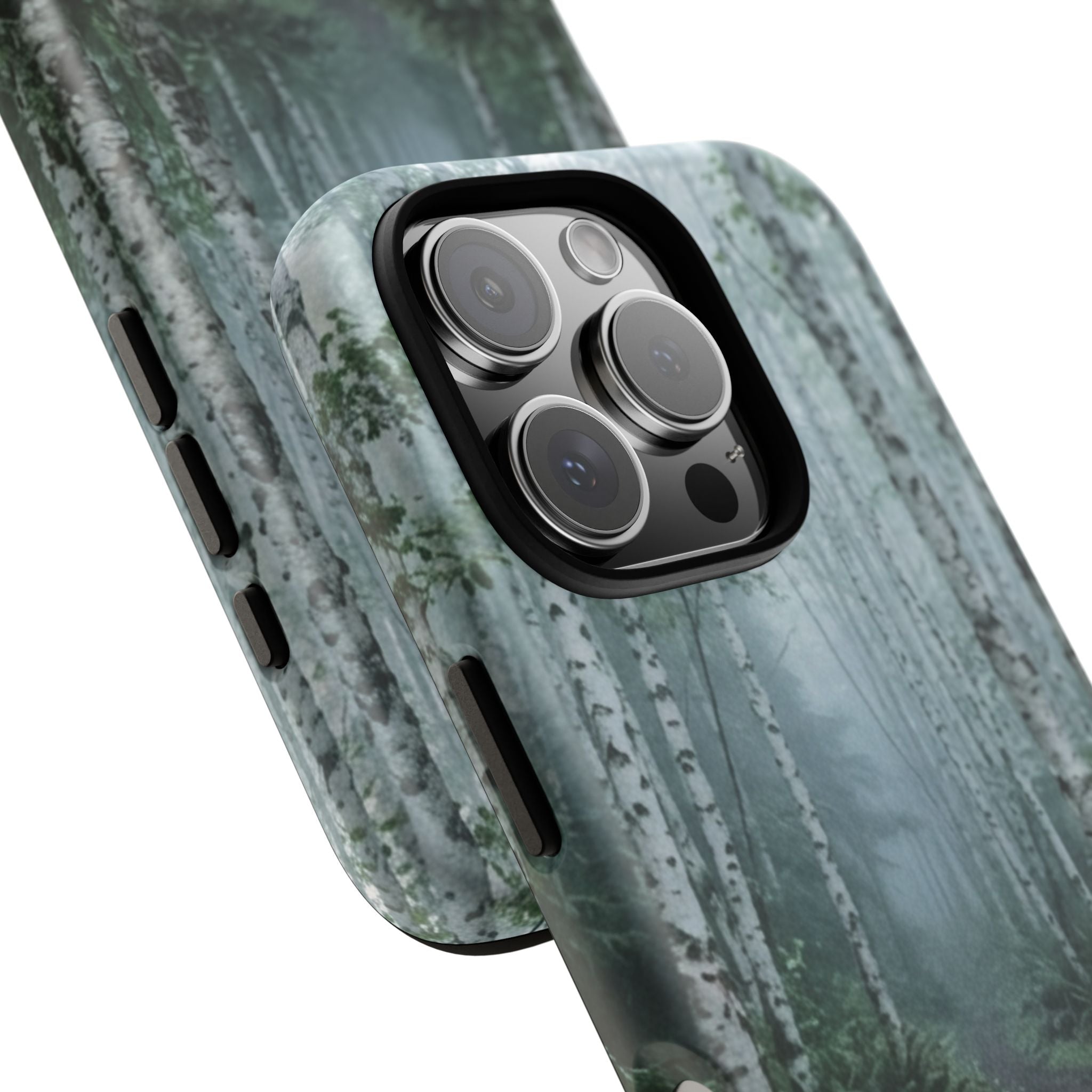 Twilight Birch Tree Path Phone Case