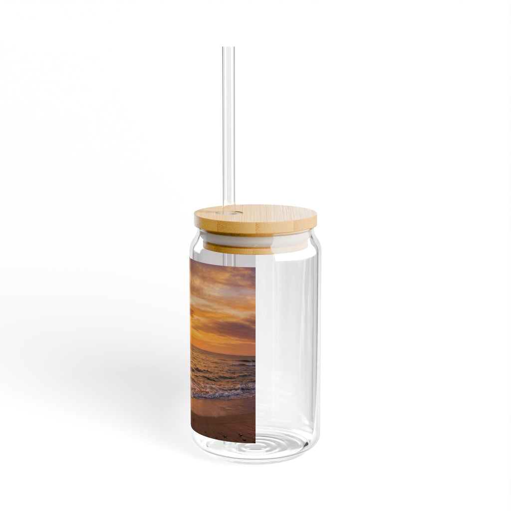 Sunset Beach Scene travel mug/tumbler with nature-inspired artwork - product view 5