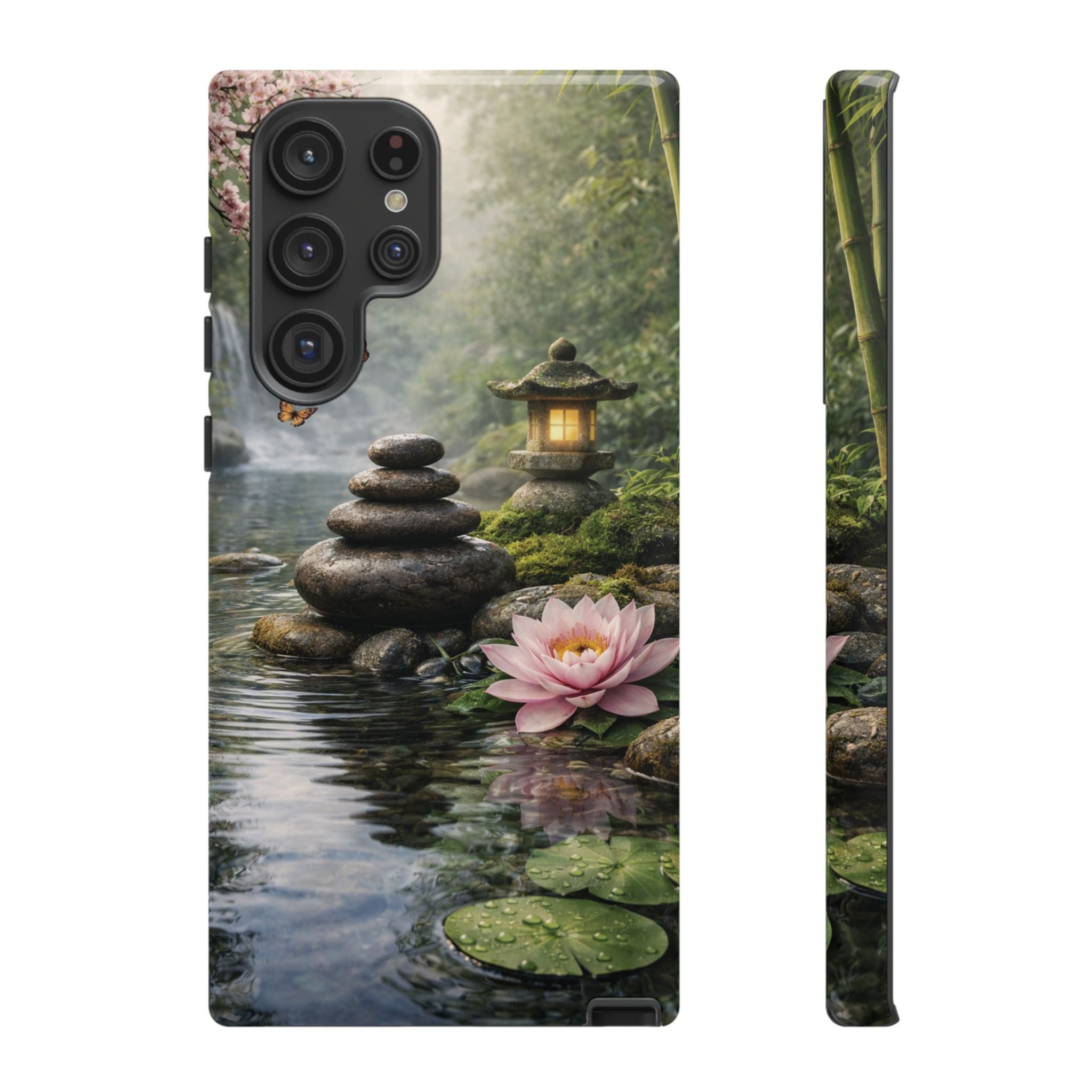 Still Waters Lotus Phone Case phone case with nature-inspired artwork - product view 16