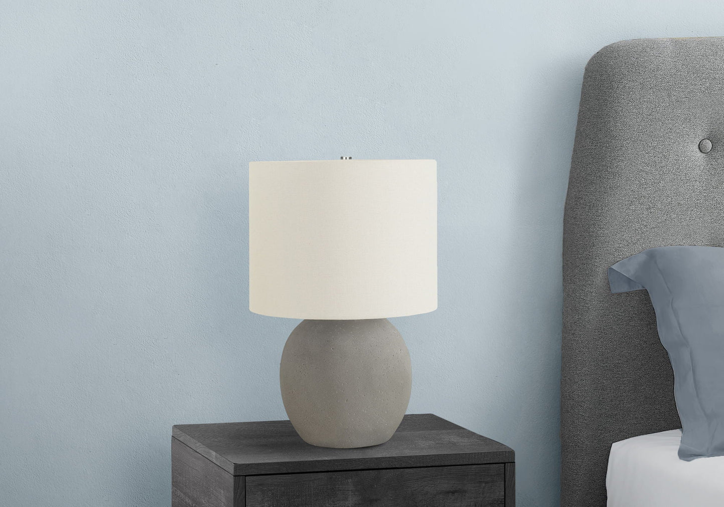 Gray Textured Concrete Table Lamp