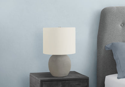 Gray Textured Concrete Table Lamp