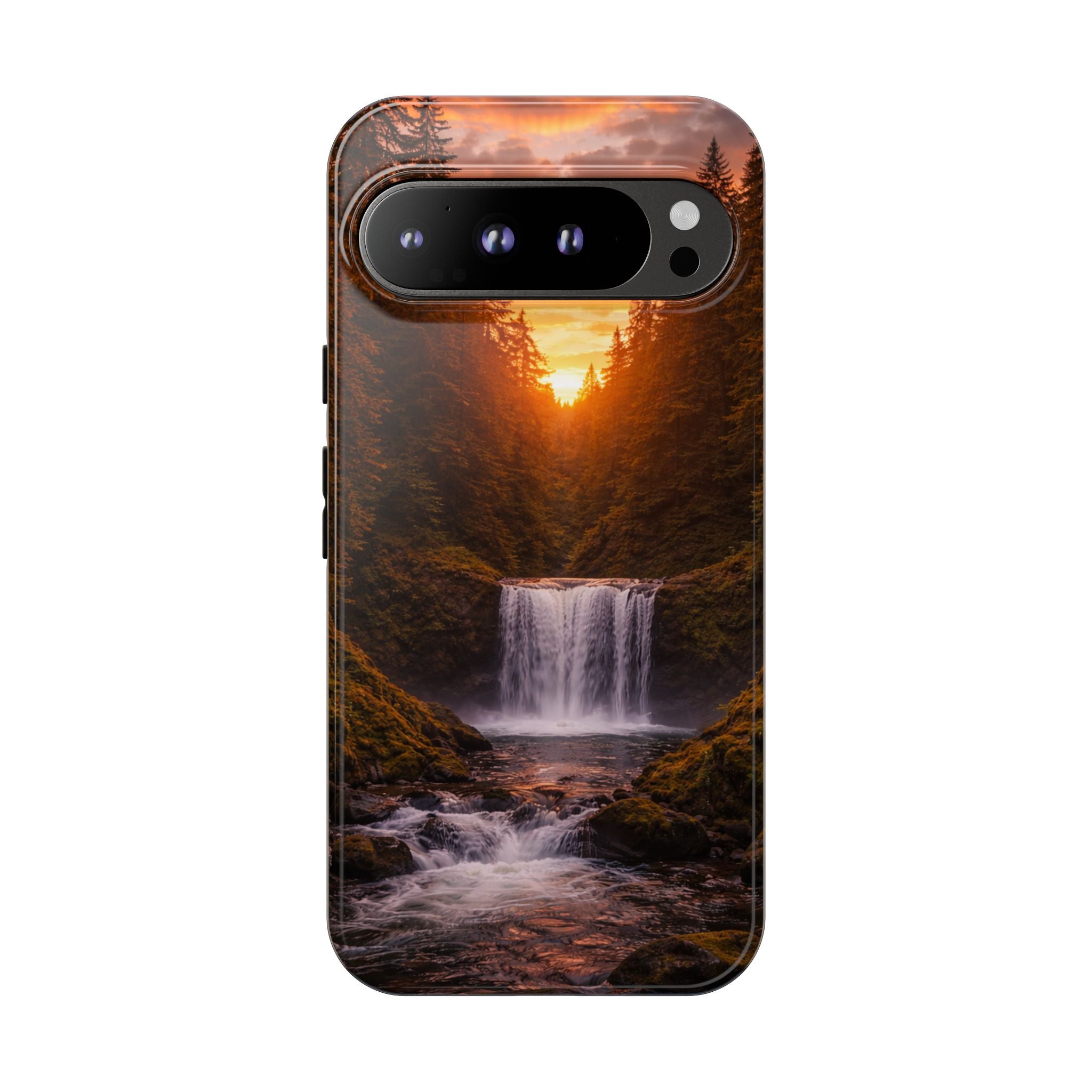 Evergreen Waterfall Phone Case phone case with nature-inspired artwork - product view 43