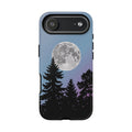Forest Moon Phone Case | Silhouette Nightscape, Protective Tough Case