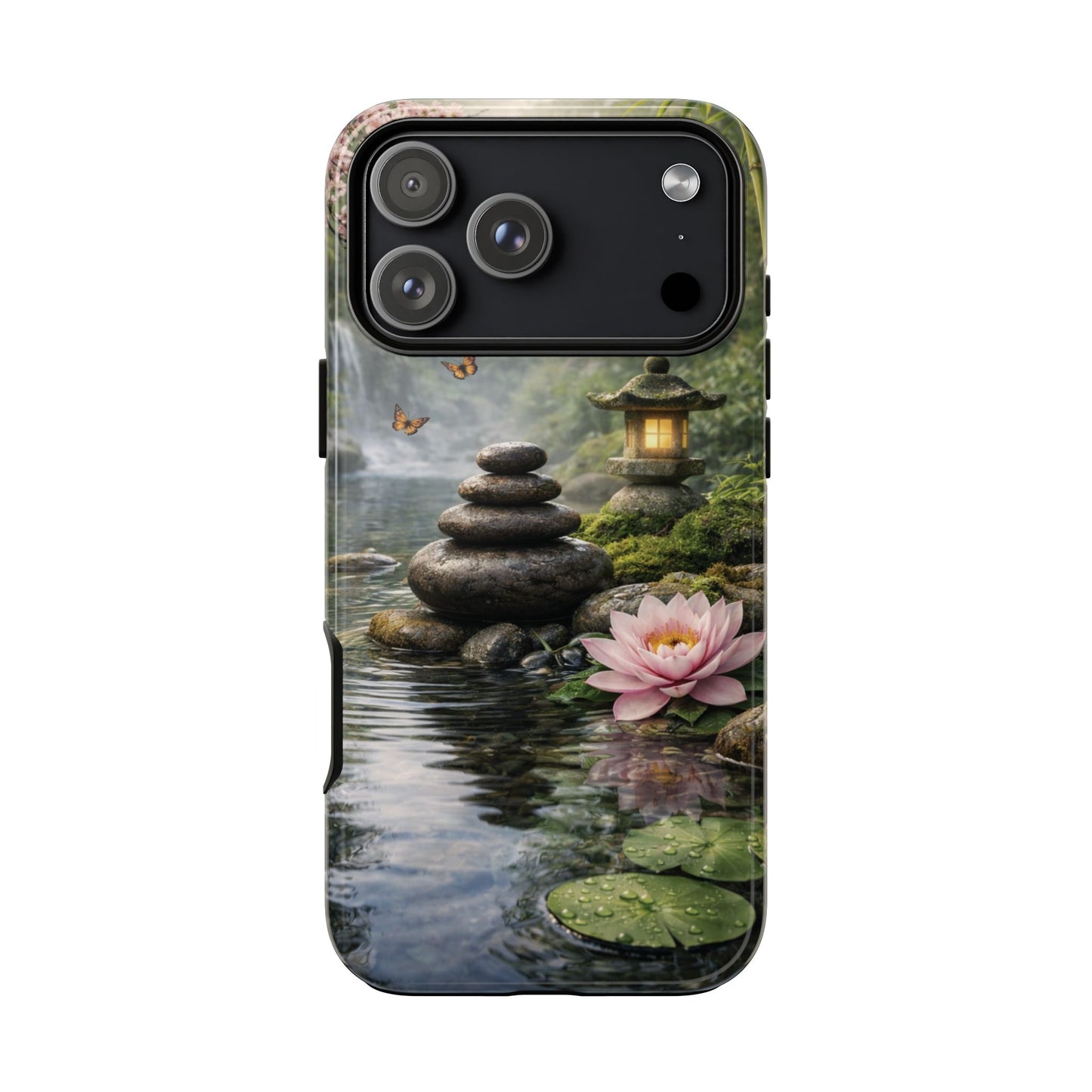 Still Waters Lotus Phone Case — Zen Garden, Calm Waters & Balanced Stones Design