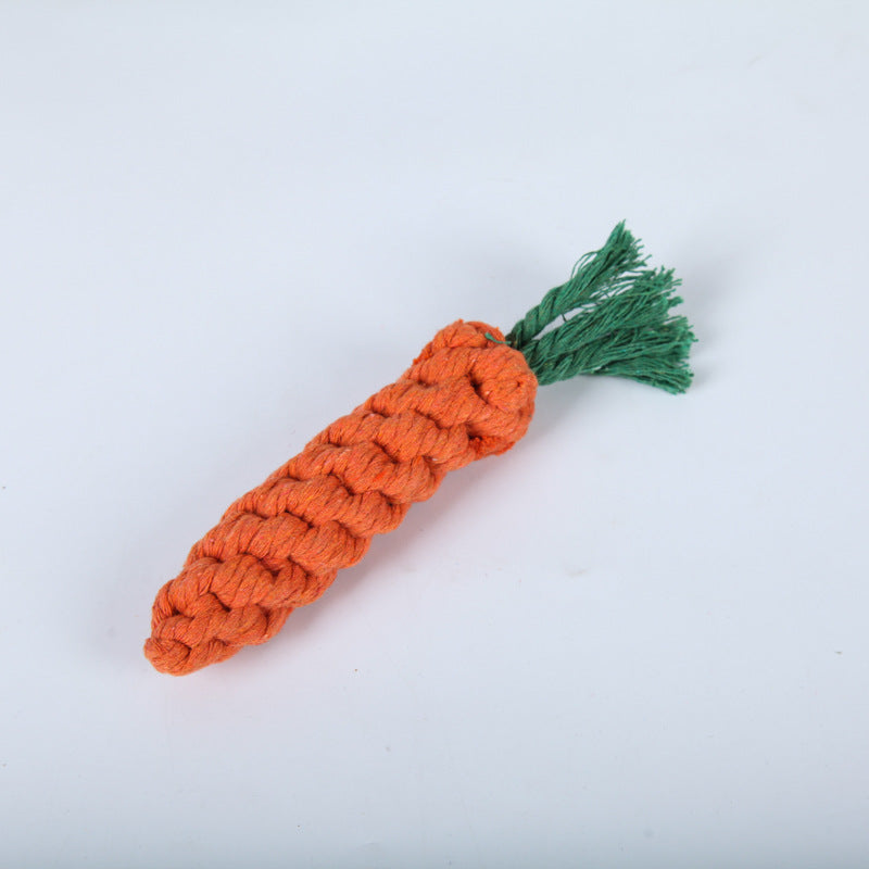 Pet Carrot Cotton Rope Modeling Toy uncategorized / needs cleanup with nature-inspired artwork - product view 2
