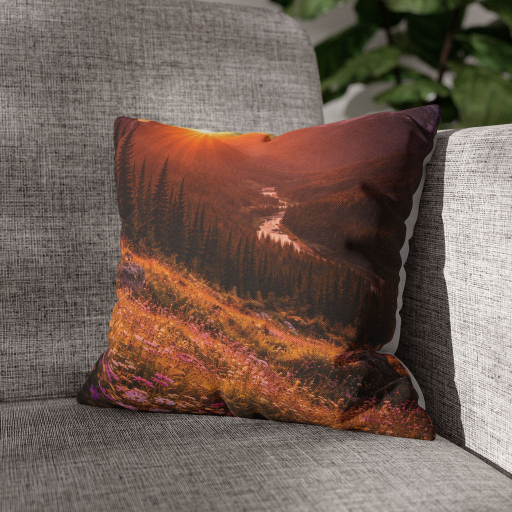 Mountain Meadow Stream Pillow Cover