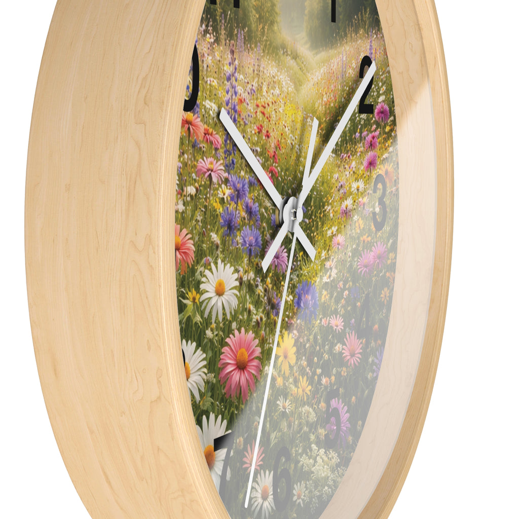 Mountain Meadow Wall wall clock with nature-inspired artwork - product view 17