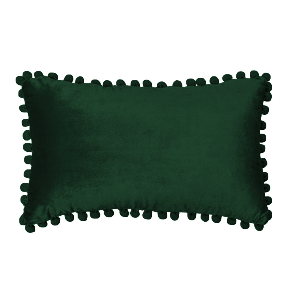 12''x20'' Velvet Pom pillow cover with nature-inspired artwork - product view 7