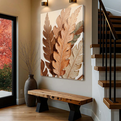 Abstract Autum Leaves wall art with nature-inspired artwork - product view 4