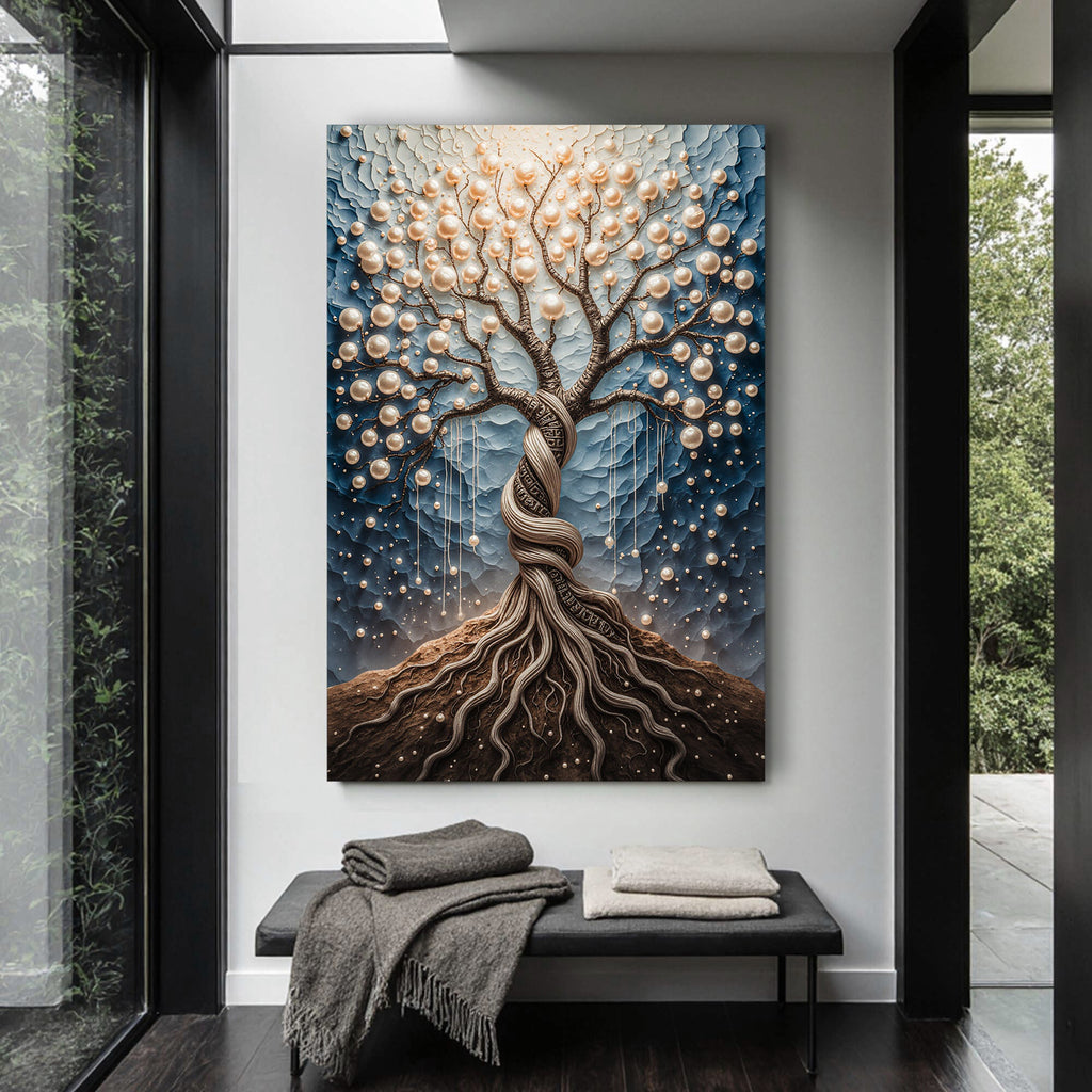 The Pearl Tree wall art with nature-inspired artwork - product view 2