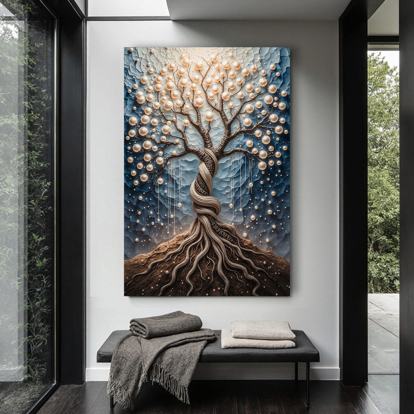 The Pearl Tree wall art with nature-inspired artwork - product view 2
