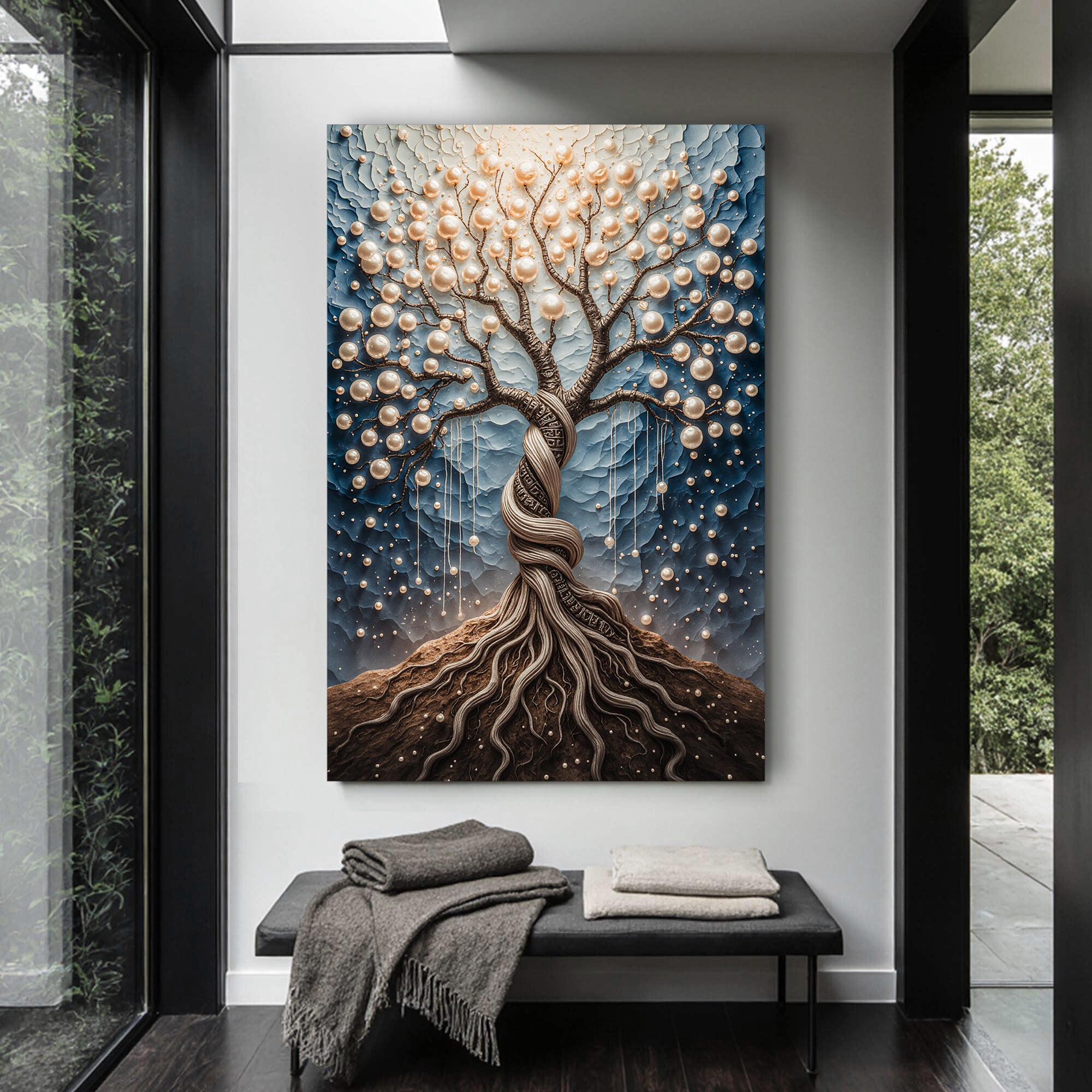 The Pearl Tree wall art with nature-inspired artwork - product view 2