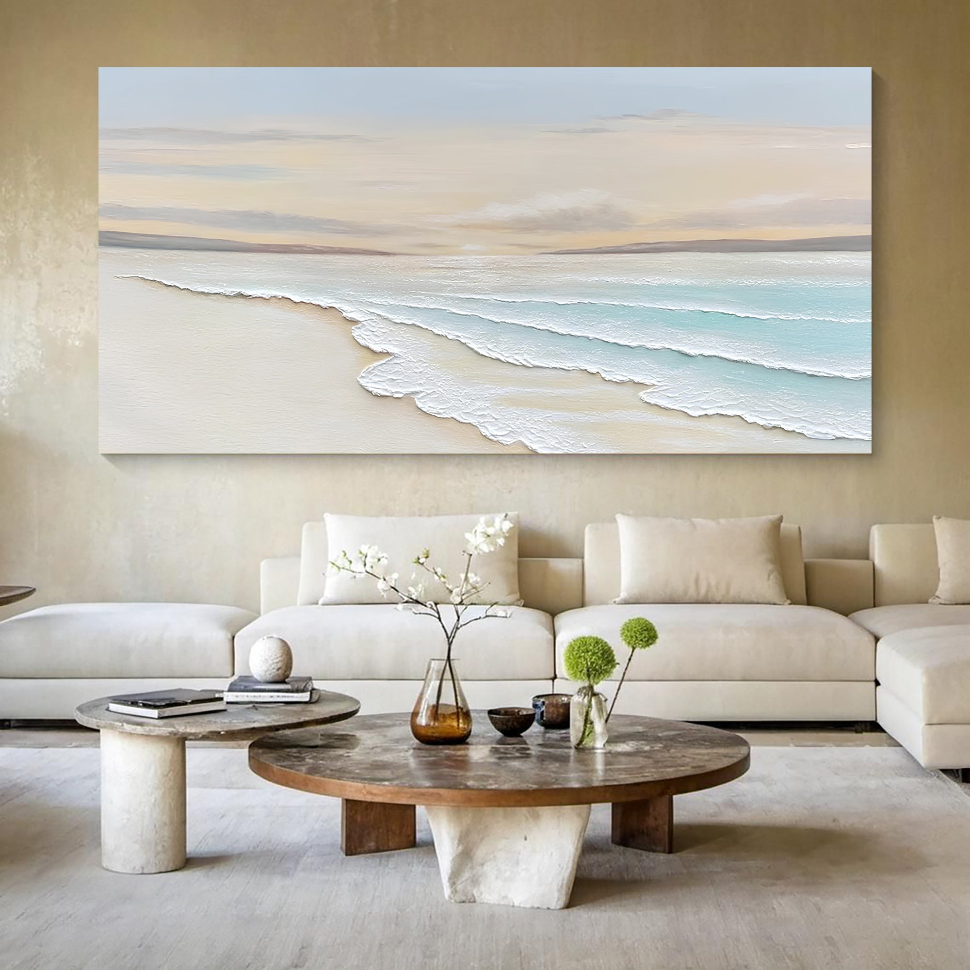 Serene Ocean Wave Coastal Iv wall art with nature-inspired artwork - product view 2