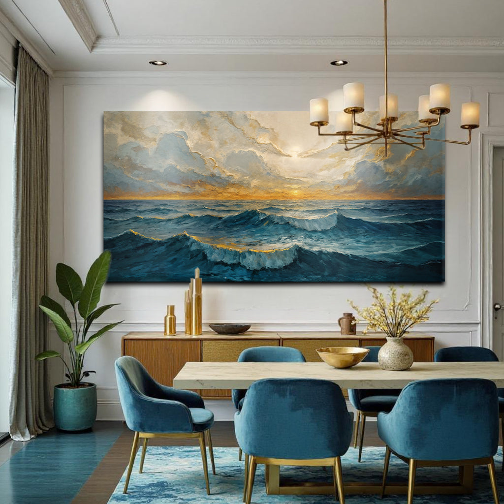 Waterscape Abstract Xi wall art with nature-inspired artwork - product view 5