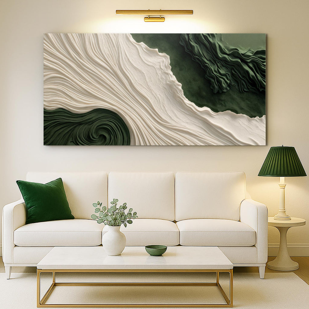 Green Rivers Abstract Xi wall art with nature-inspired artwork